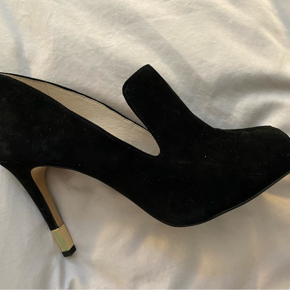 Louise et cie black casual open toe suede heels - Picture 5 of 10